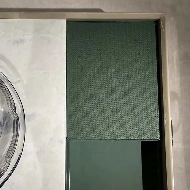 Leica Luxe Modern Style Italian Marble Top and Gold Finish Coffee Table - Image 3
