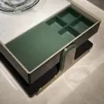 Leica Luxe Modern Style Italian Marble Top and Gold Finish Coffee Table - Image 2