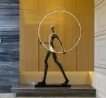Satana Modern Black Man Floor Lamp - Image 11