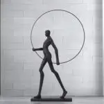Satana Modern Black Man Floor Lamp - Image 7