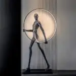 Satana Modern Black Man Floor Lamp - Image 10