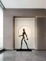 Satana Modern Black Man Floor Lamp - Image 4