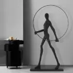 Satana Modern Black Man Floor Lamp - Image 5