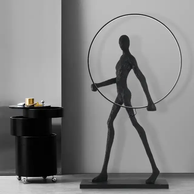 Satana Modern Black Man Floor Lamp - Image 5