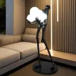 Modern Hotel Lobby Mannequins Art Floor Lamp Nordic Human Statue Lamp