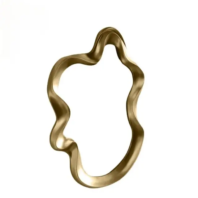 Asymmetrical Luxurious Elegant Gold Wall Mirror - Image 4