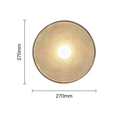 Retro Japanese Style Circle Wall Lamp, Round Striped Light Plate Led Wall Lamp - Image 6