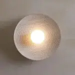 Retro Japanese Style Circle Wall Lamp, Round Striped Light Plate Led Wall Lamp - Image 5