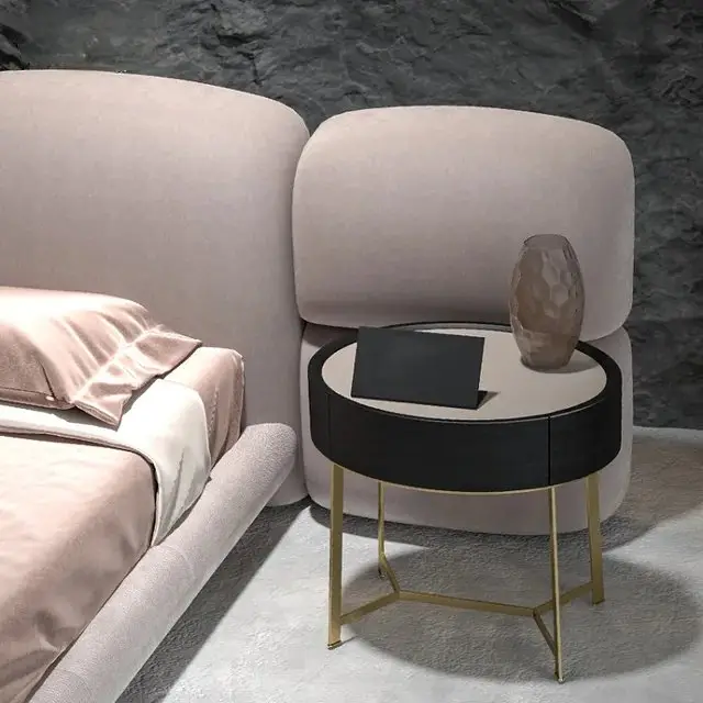 Miraj pink Contemporary Minimalist style Velvet Upholstered King Size Bed Low Profile - Image 4