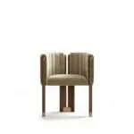 Bristol Stainless Steel and Golden Leg Dining Table and 6 chairs Set - Image 2