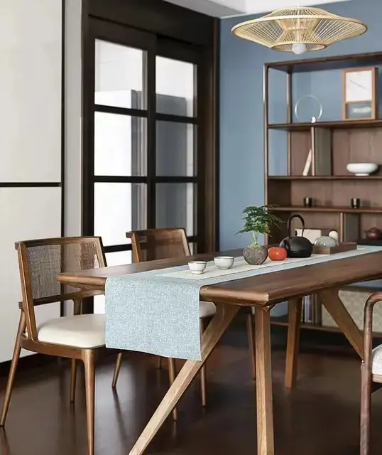 1000057511.jpg Shogun Sheesham wood Dining Table and Chair Set: Minimalist Elegance with Natural and Walnut Finishes | Cafe Designer Dining Set - 1+6 Chairs - Image 1