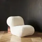 Noah Sheesham wood Velvet Contemporary Accent Chair