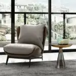 LuxeComfort Contemporary Leatherette Leisure Chair with Ottoman - Ultimate Relaxation - Image 6
