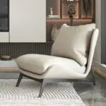 LuxeComfort Contemporary Leatherette Leisure Chair with Ottoman - Ultimate Relaxation - Image 2