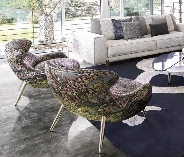 Tiange ChicVelvet Contemporary Accent Chair - Luxurious Comfort for Your Living Room - Image 3