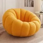 Pumpkin Chair | White leisure chair