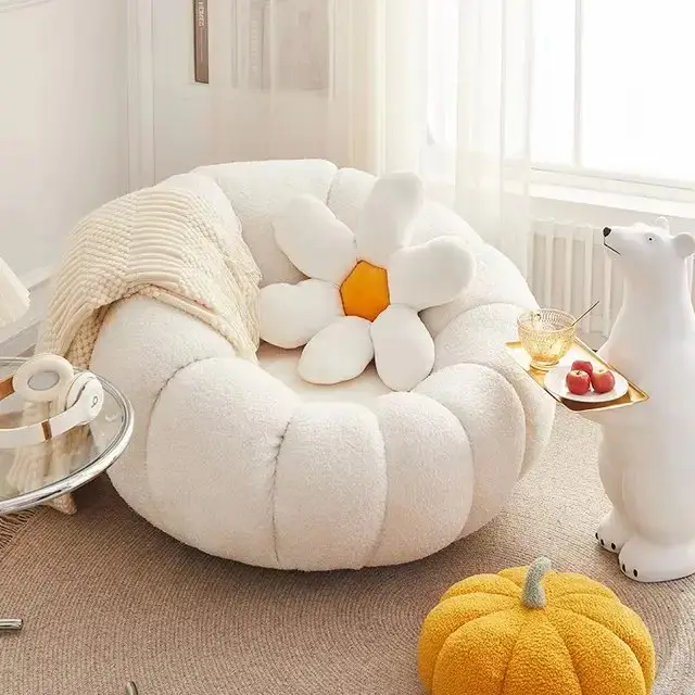 Pumpkin Chair | White leisure chair - Image 2