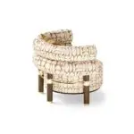 Nordic Style round Sofa Chair with Wood Leg | Premium look Accent Chair for Hotel - Image 6