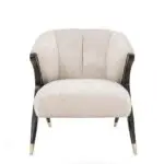 PlushVelvet Contemporary Sheesham Wood Leisure Chair - Ultimate Relaxation - Image 2