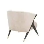 PlushVelvet Contemporary Sheesham Wood Leisure Chair - Ultimate Relaxation - Image 3