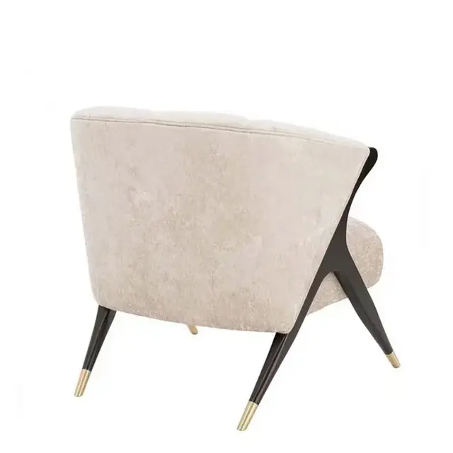 PlushVelvet Contemporary Sheesham Wood Leisure Chair - Ultimate Relaxation - Image 3