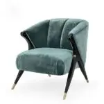 PlushVelvet Contemporary Sheesham Wood Leisure Chair - Ultimate Relaxation - Image 5