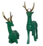 Deer Couple Figurine Contemporary Resin Art Decor - Image 3