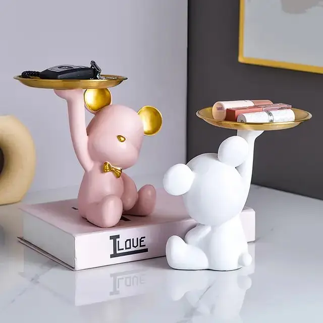 Bear Figurine Contemporary Resin Art Decor - Image 3