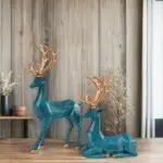 Deer Couple Figurine Contemporary Resin Art Decor - Image 5