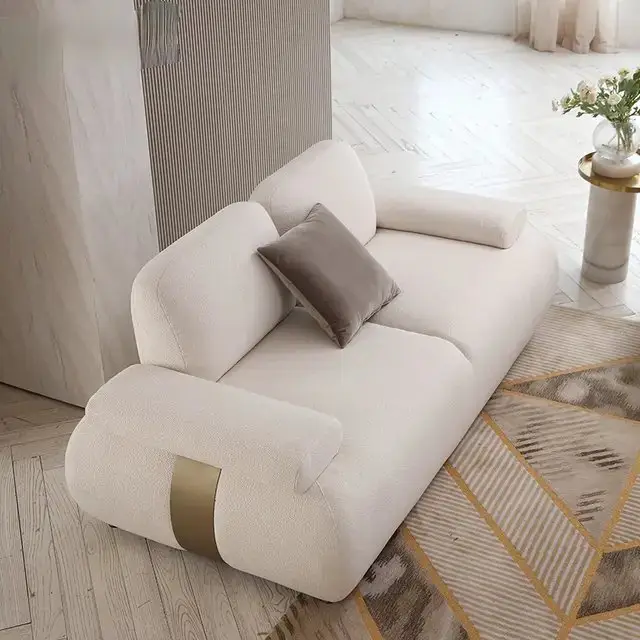 1000069084.jpg Ralph White Luxurious Velvet leather Sofa: Elegant 5-Seater Living Room Set - Image 1
