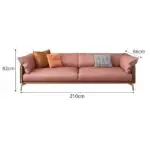 Chile Sofa Set for Living Room | 5 Seater Sofa, Sofa Set - Napper (PU leather, Omega Brown and Grey) - Image 5