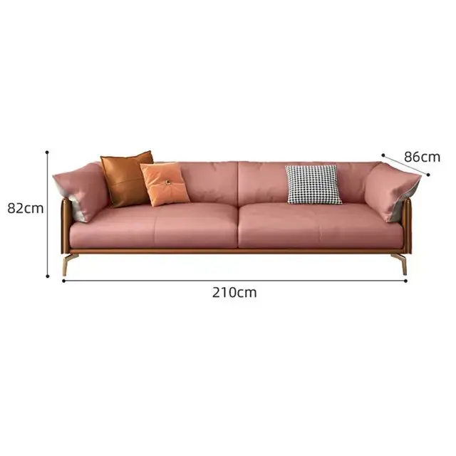 Chile Sofa Set for Living Room | 5 Seater Sofa, Sofa Set - Napper (PU leather, Omega Brown and Grey) - Image 5