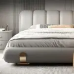 Eternia Contemporary Leatherette Upholstered Bed - Image 7