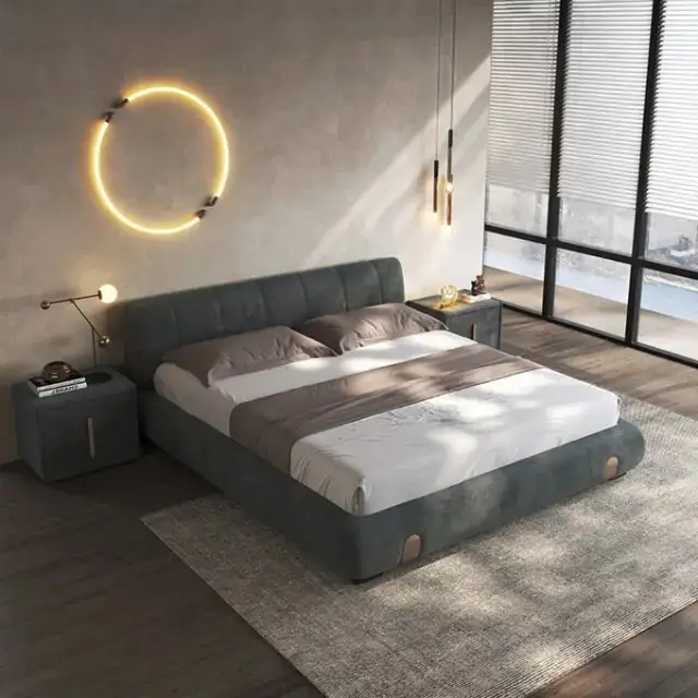 Eternia Contemporary Leatherette Upholstered Bed - Image 8