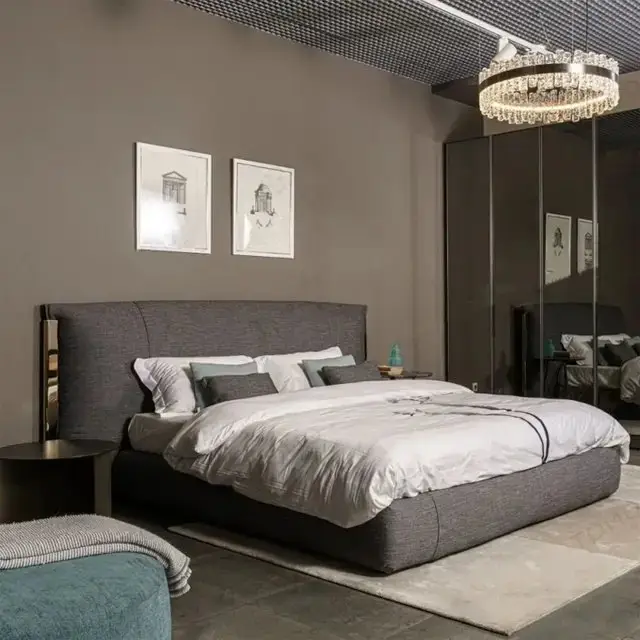 Roseate Contemporary Leatherette Upholstered Bed - Image 2