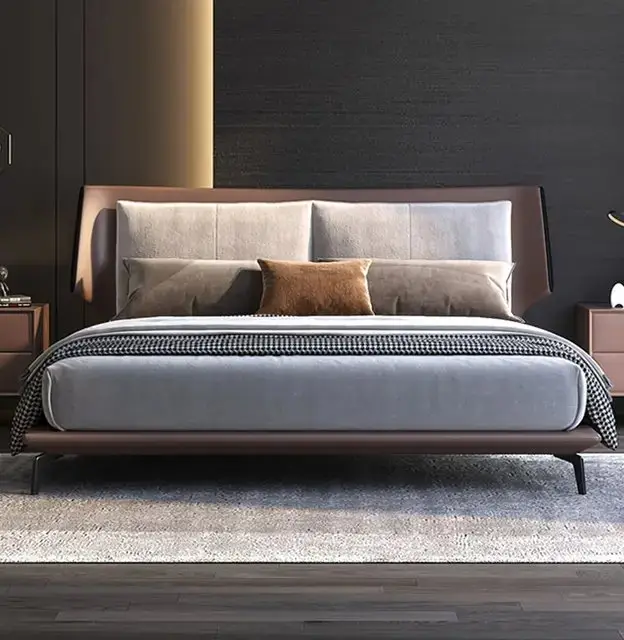 1000074370.jpg Labo Contemporary Leatherette Upholstered Bed - Image 1