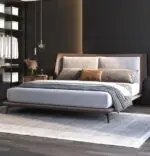 Labo Contemporary Leatherette Upholstered Bed - Image 4