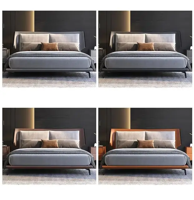 Labo Contemporary Leatherette Upholstered Bed - Image 2
