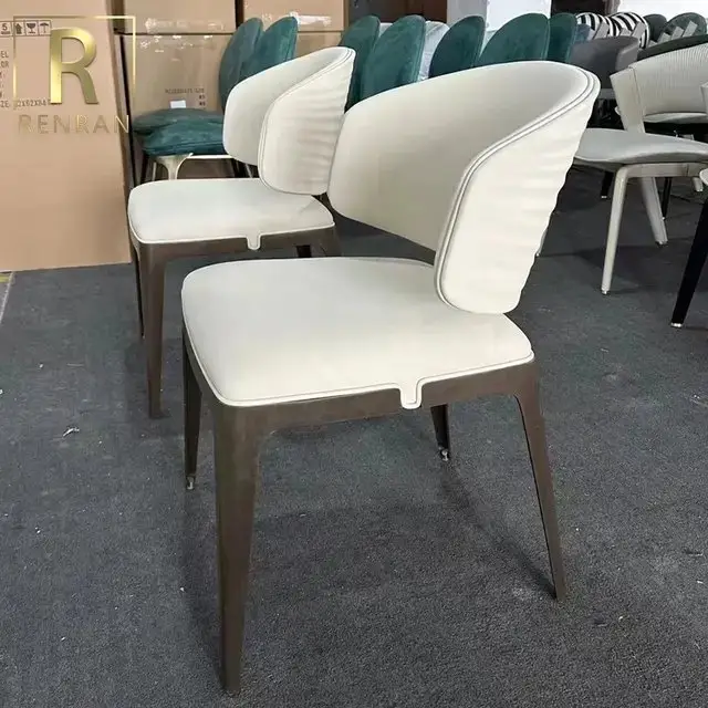 Luxury Modern-Classical Velour Dining Chair | Restaurant Chair: The Pinnacle of Comfort and Style - Image 4