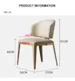 Luxury Modern-Classical Velour Dining Chair | Restaurant Chair: The Pinnacle of Comfort and Style - Image 7