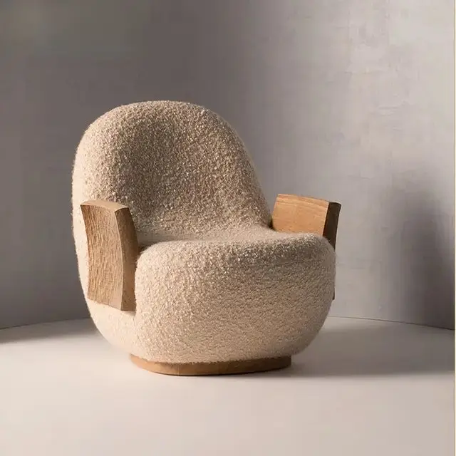 FronxVelvet Contemporary Sheesham Wood Leisure Chair - Ultimate Relaxation-1 pc - Image 6