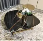 Rochelle Modern Style Italian Marble Top and Gold Finish Coffee Table - Image 3