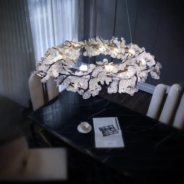 Snowy Crown Chandelier: Illuminate Your Space with Regal Elegance - Image 2
