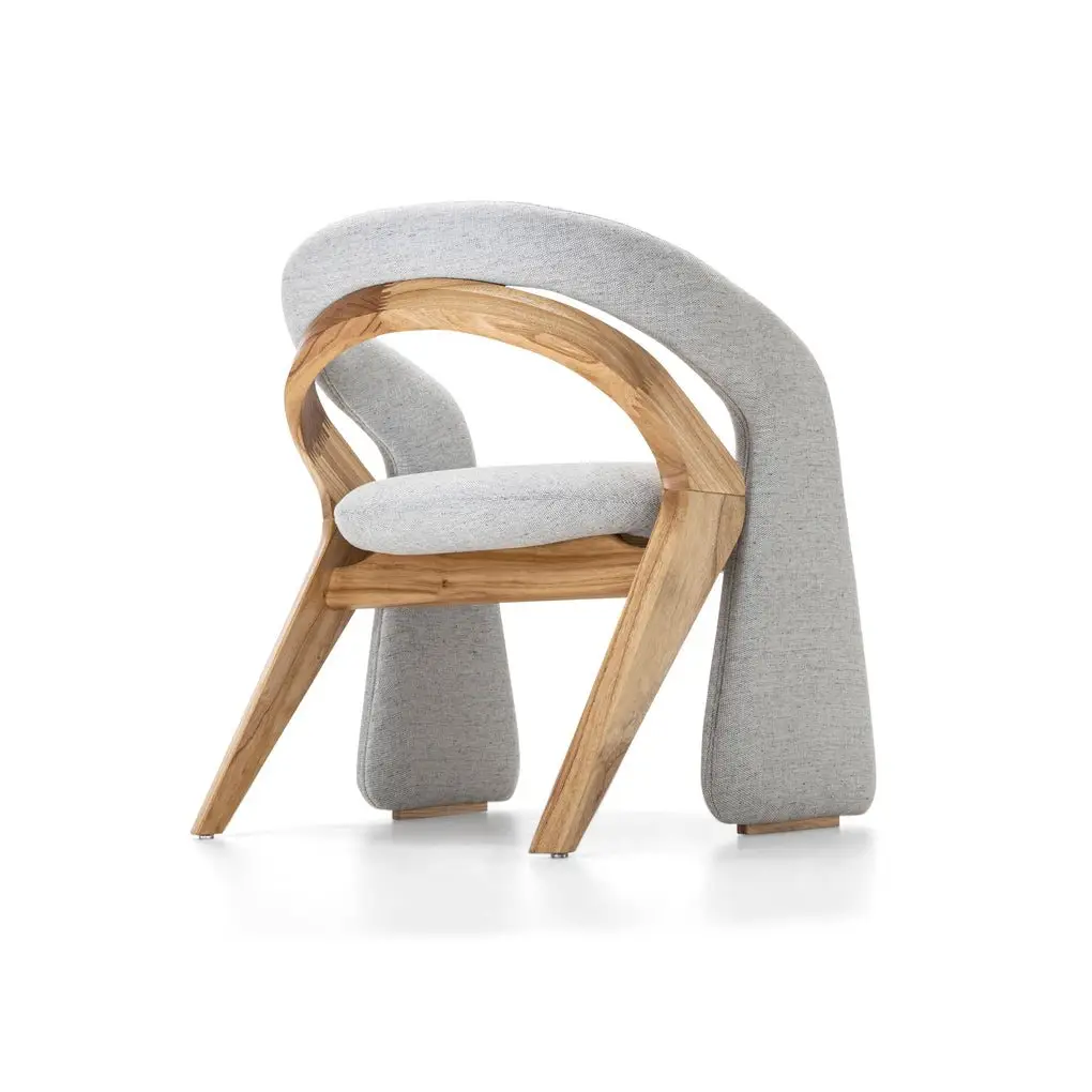 Feather Contemporary Sheesham Wood Leisure Chair - Ultimate Relaxation - Image 6