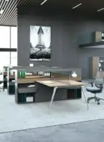 Capitol Office Table: Spacious workstation with 2 Drawer units