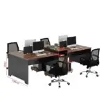Hertfordshire Office Table: Spacious workstation with Drawer units - Image 2