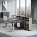 Rigale Office Table: Spacious workstation with Storage cabinet - Image 6