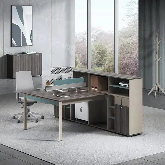 Rigale Office Table: Spacious workstation with Storage cabinet - Image 6