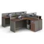 Kingsford Office Table: Spacious workstation with 2 Drawer units - Image 2
