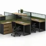 Oxford Office Table: Spacious workstation with 2 Drawer units - Image 7